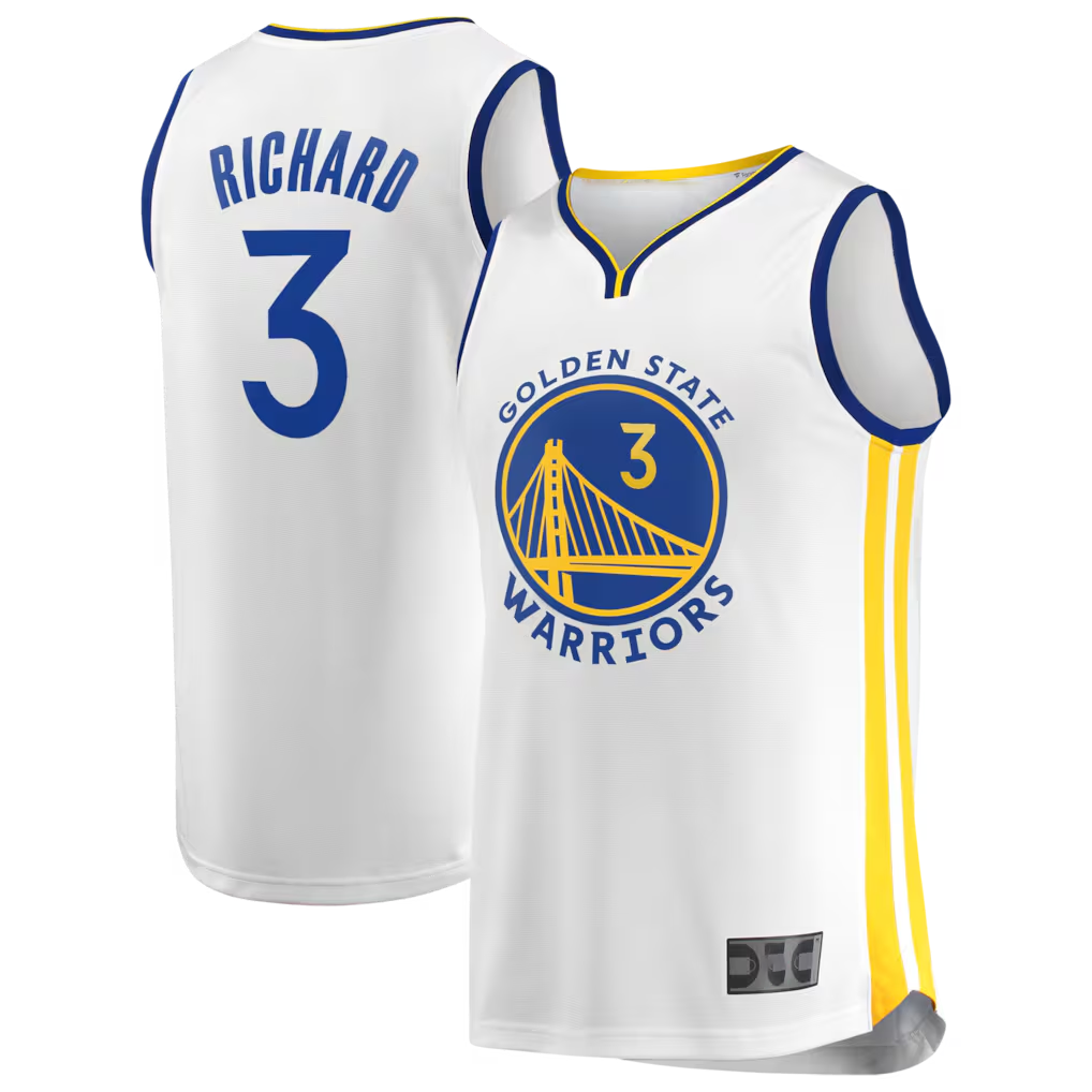Jamed G.State Warriors #3 Will Richard White Fast Break Replica Player Jerseys - Association Edition