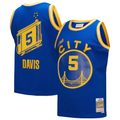 Jamed G.State Warriors #5 Baron Davis Mitchell & Ness Royal Hardwood Classics 200405 Swingman Jerseys