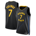 Jamed G.State Warriors #7 Kristaps Porzi??is Black Swingman Jerseys - Statement Edition