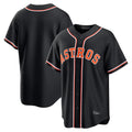 Jamed H.Astros Black Fashion Out Home Game Blank Player Stitched Jerseys