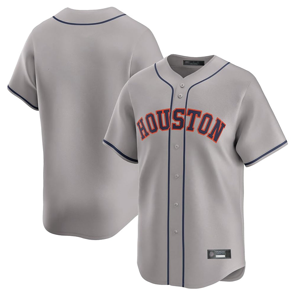 Jamed H.Astros Gray Home Limited Blank Player Stitched Jerseys