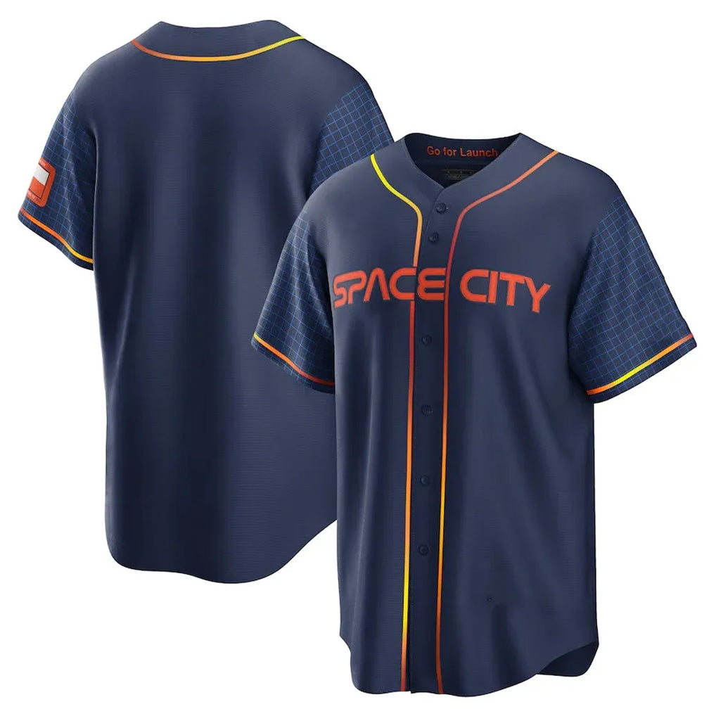Jamed H.Astros Navy City Connect Home Game Blank Player Stitched Jerseys