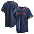 Jamed H.Astros Navy City Connect Home Game Blank Player Stitched Jerseys