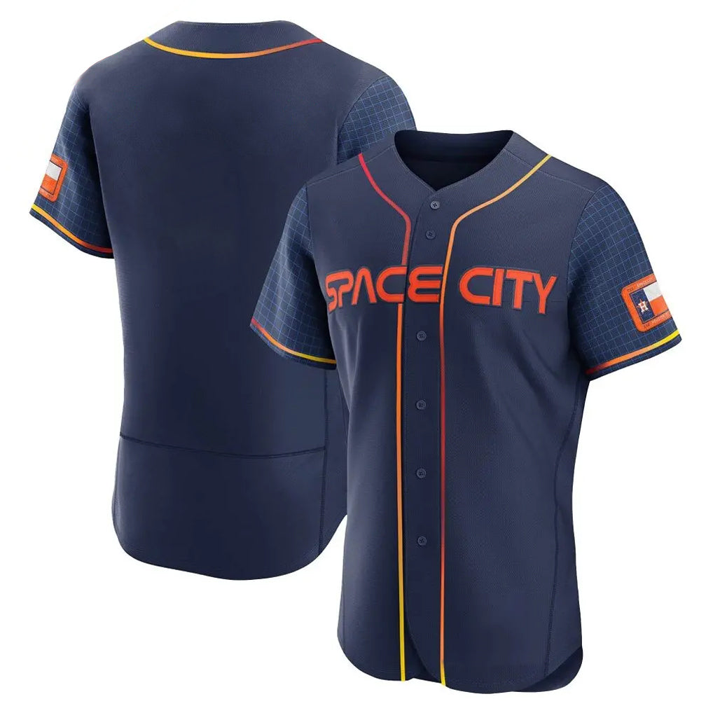 Jamed H.Astros Navy City Connect Limited Elite Home Blank Player Stitched Jerseys