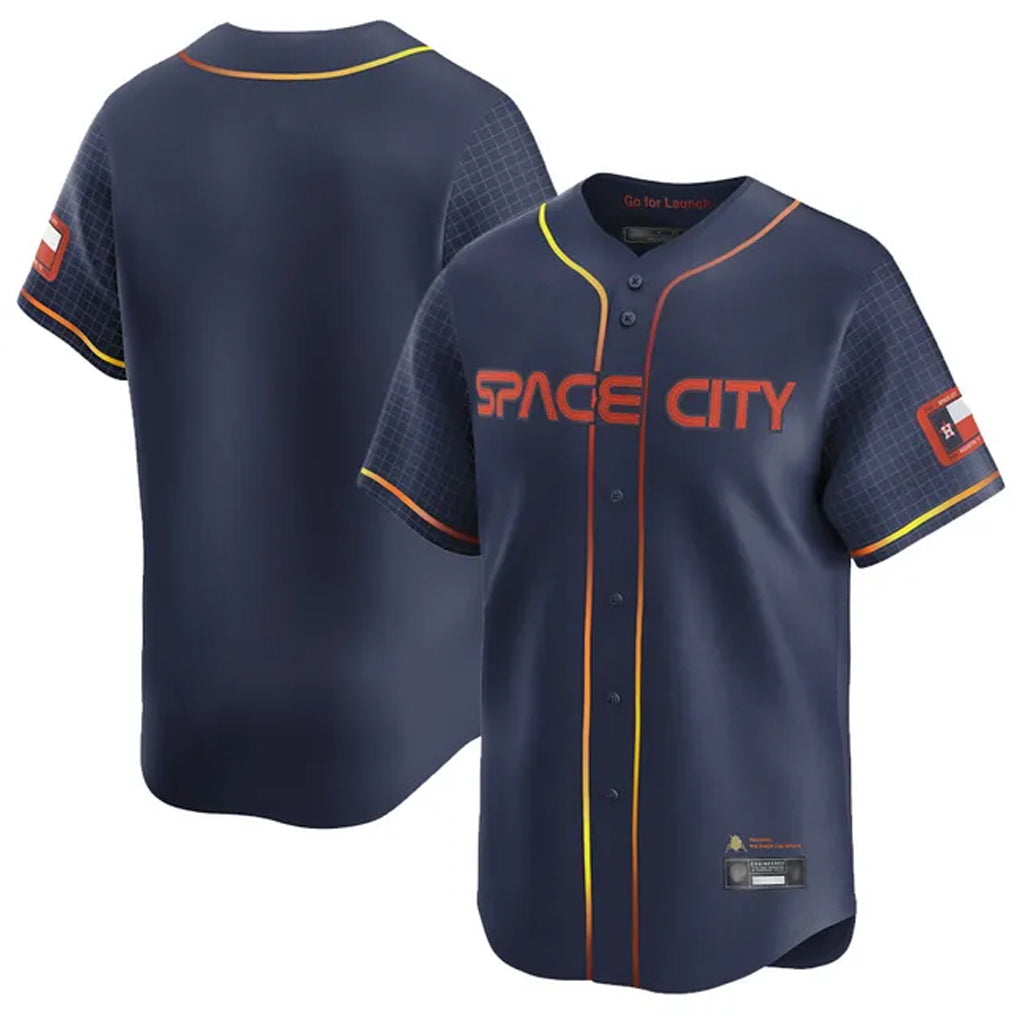 Jamed H.Astros Navy City Connect Limited Home Blank Player Stitched Jerseys