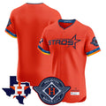 Jamed H.Astros Orange City Connect Texas Patch Vapor Premier Blank Player Limited Elite Home Stitched Jerseys