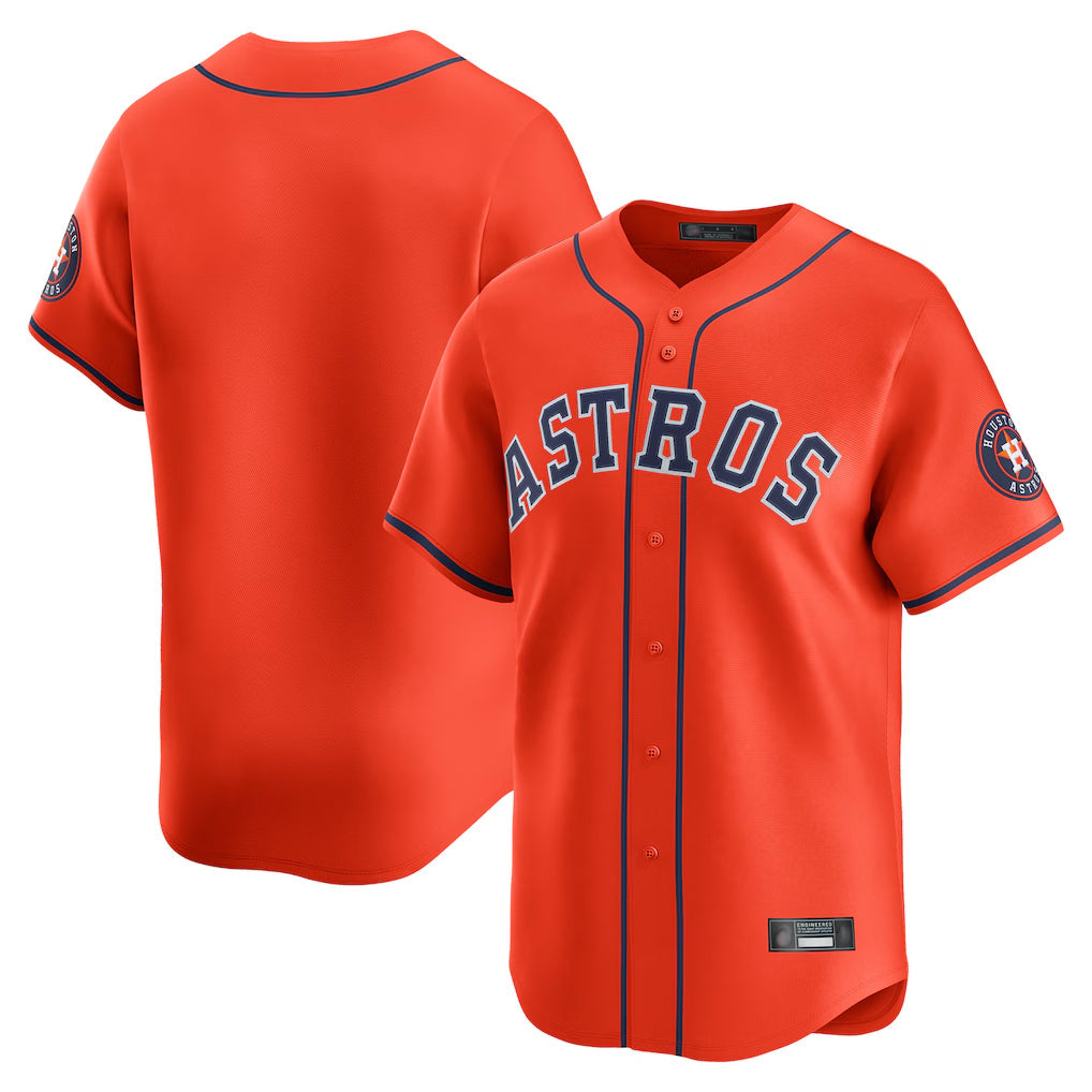 Jamed H.Astros Orange Home Limited Blank Player Stitched Jerseys