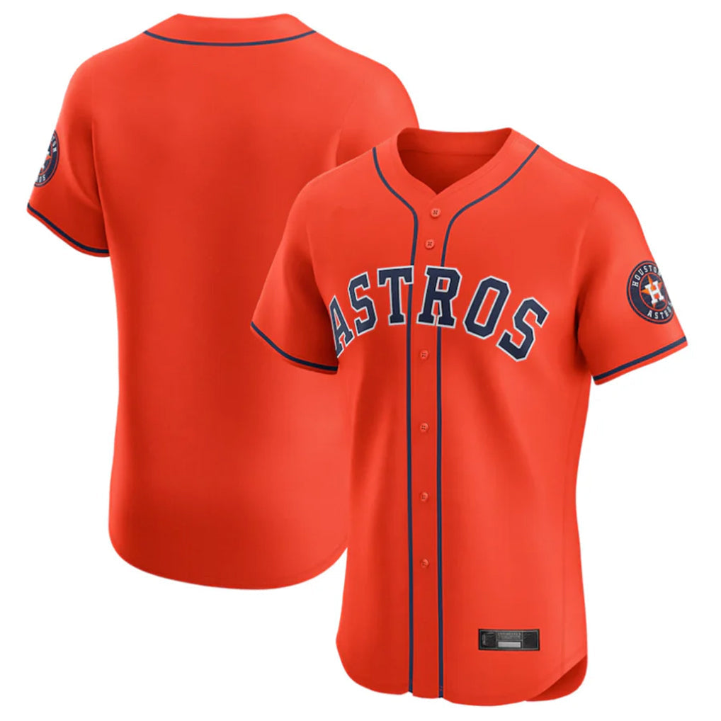 Jamed H.Astros Orange Home Limited Elite Blank Player Stitched Jerseys