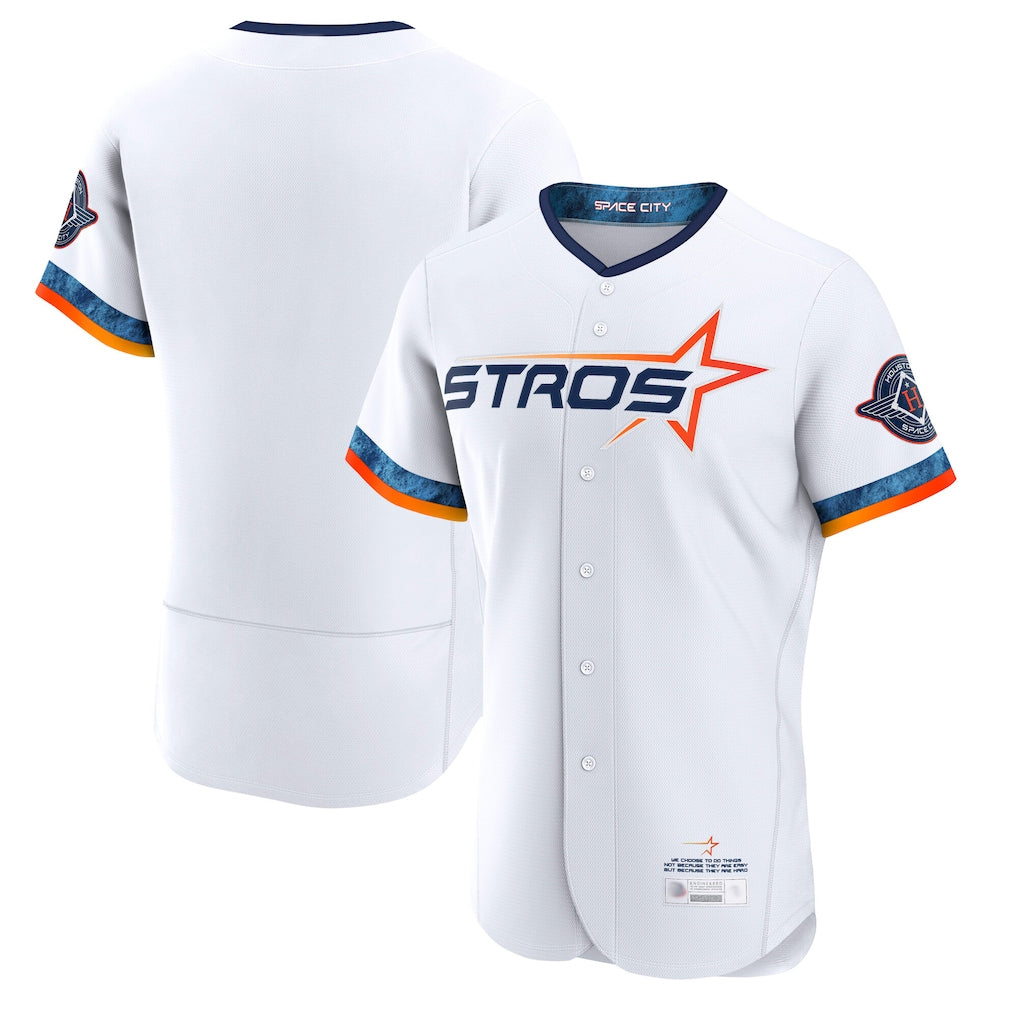 Jamed H.Astros White City Connect Limited Elite Home Blank Player Stitched Jerseys