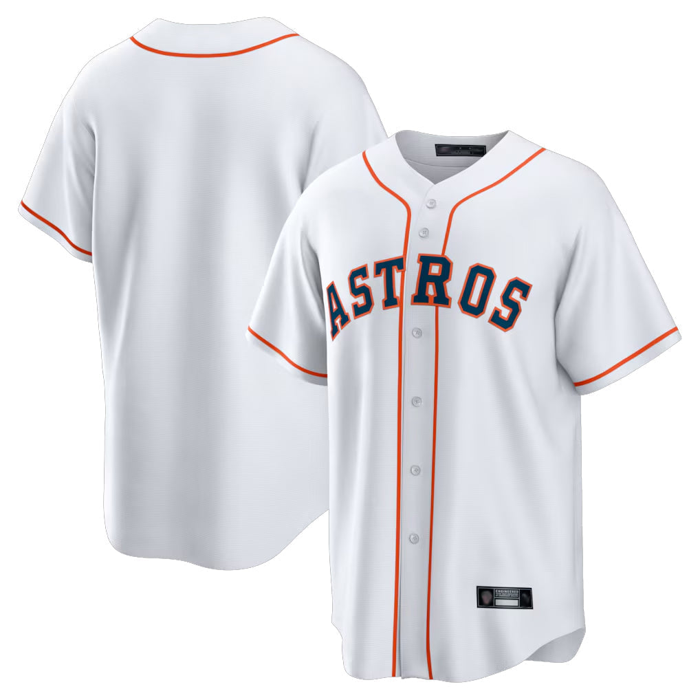 Jamed H.Astros White Home Game Blank Player Stitched Jerseys