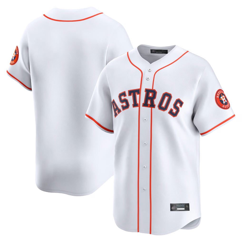 Jamed H.Astros White Home Limited Blank Player Stitched Jerseys