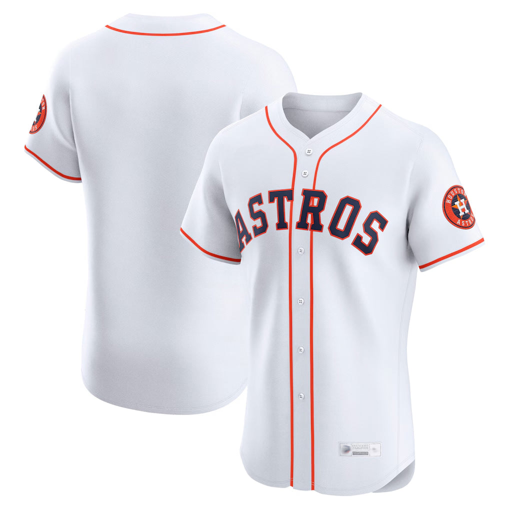 Jamed H.Astros White Home Limited Elite Blank Player Stitched Jerseys