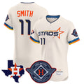 Jamed H.Astros #11 Cam Smith Player Cream City Connect Texas Patch Vapor Premier Limited Elite Home Stitched Jerseys