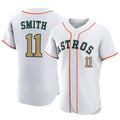 Jamed H.Astros #11 Cam Smith Player Gold Collection Limited Elite Home Stitched Jerseys
