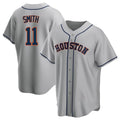 Jamed H.Astros #11 Cam Smith Player Gray Home Game Stitched Jerseys