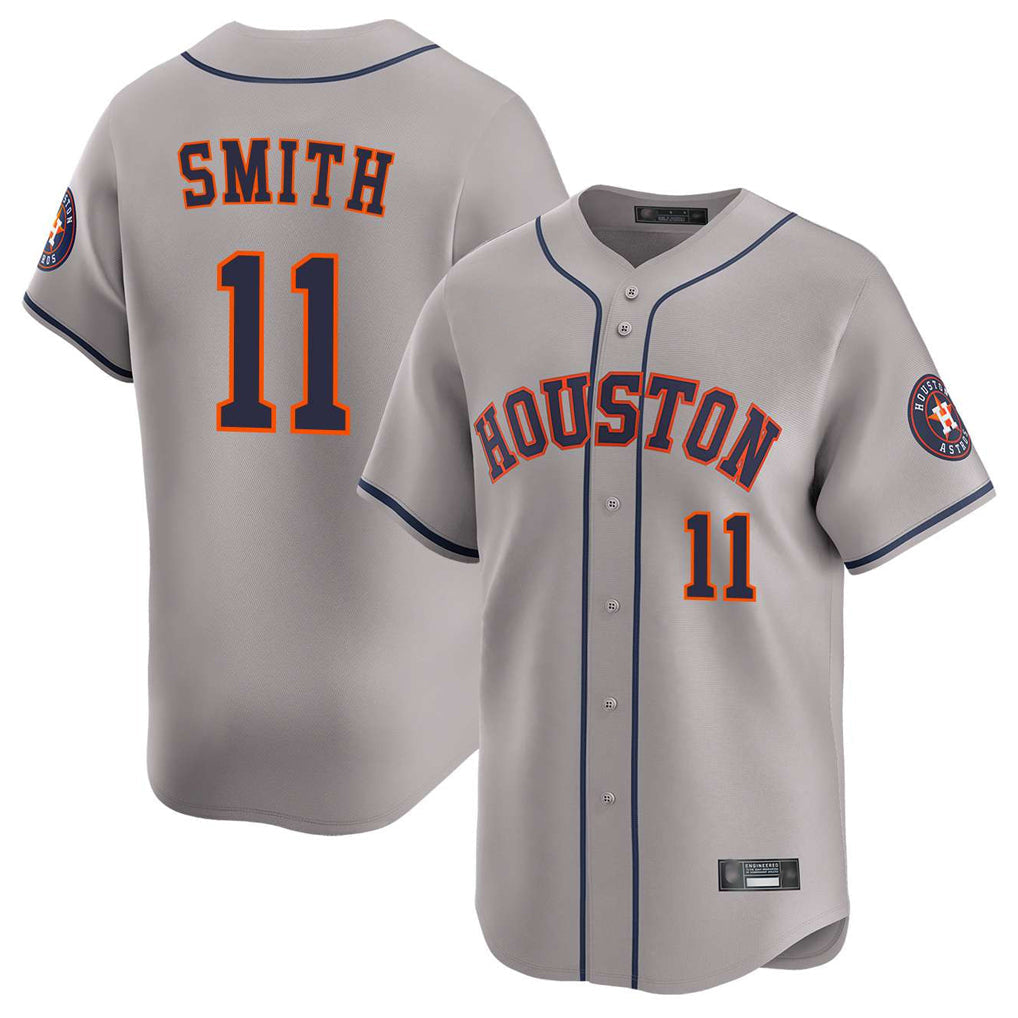 Jamed H.Astros #11 Cam Smith Player Gray Home Limited Stitched Jerseys