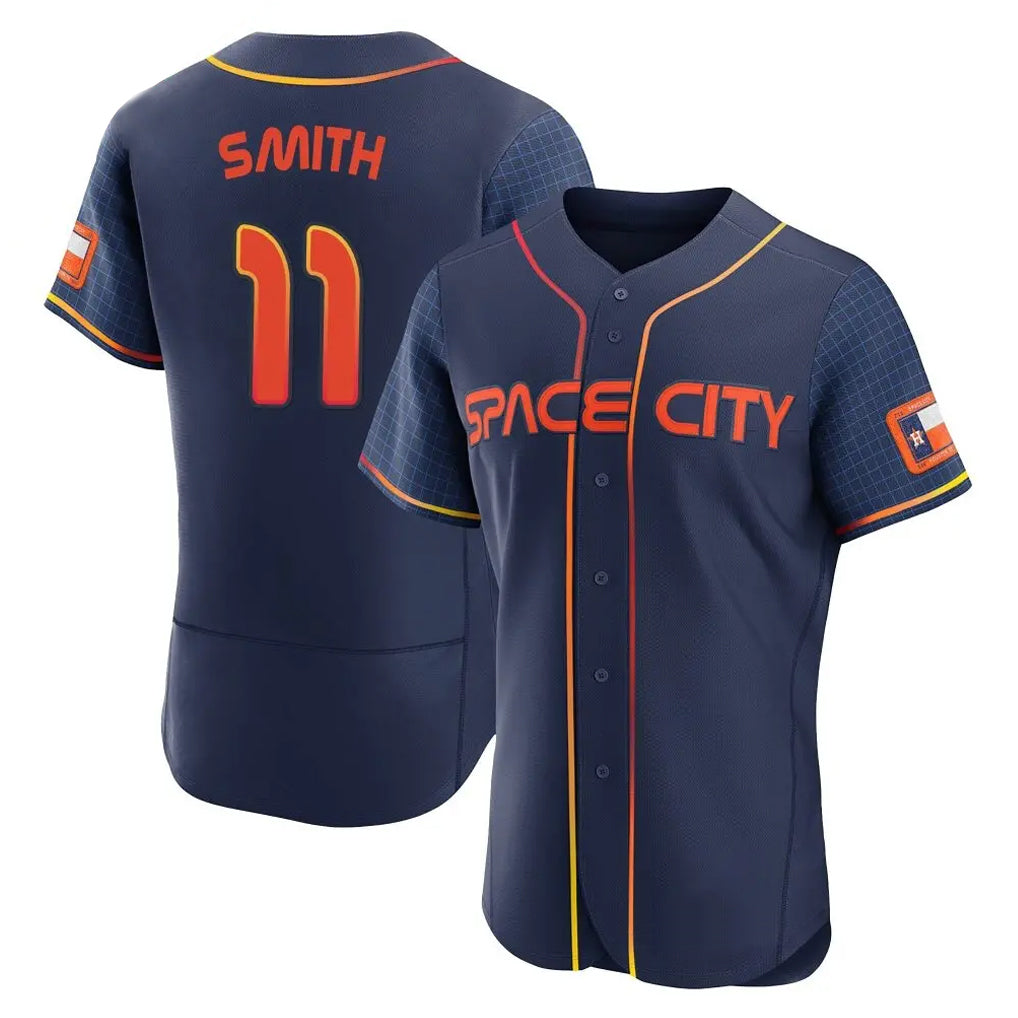 Jamed H.Astros #11 Cam Smith Player Navy City Connect Limited Elite Home Stitched Jerseys