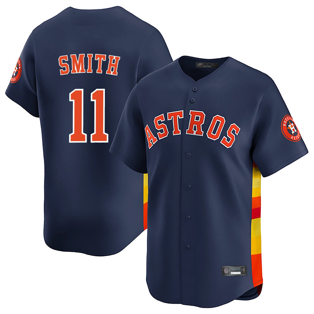 Jamed H.Astros #11 Cam Smith Player Navy Home Limited Stitched Jerseys