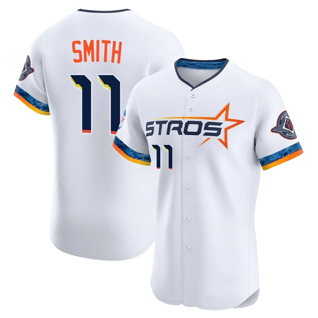 Jamed H.Astros #11 Cam Smith Player White City Connect Limited Elite Home Stitched Jerseys