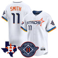 Jamed H.Astros #11 Cam Smith Player White City Connect Texas Patch Vapor Premier Limited Home Stitched Jerseys
