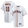 Jamed H.Astros #11 Cam Smith Player White Home Game Stitched Jerseys