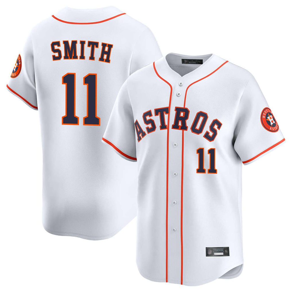 Jamed H.Astros #11 Cam Smith Player White Home Limited Stitched Jerseys