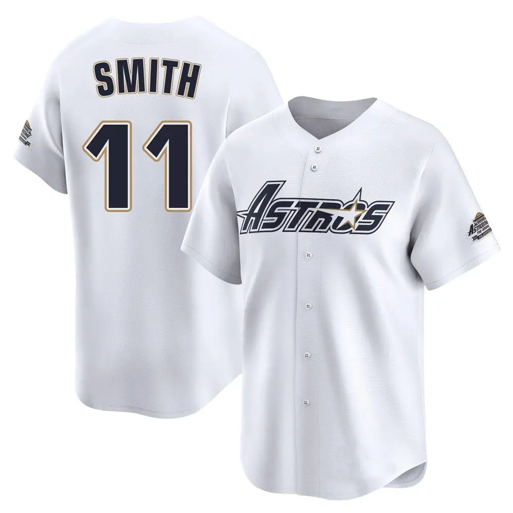 Jamed H.Astros #11 Cam Smith Player White Throwback Cooperstown Collection Limited Stitched Jerseys
