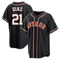 Jamed H.Astros #21 Yainer Diaz Player Black Fashion Out Home Game Stitched Jerseys
