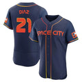 Jamed H.Astros #21 Yainer Diaz Player Navy City Connect Limited Elite Home Stitched Jerseys