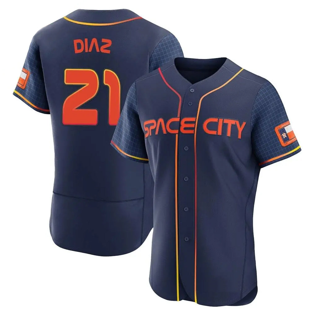 Jamed H.Astros #21 Yainer Diaz Player Navy City Connect Limited Elite Home Stitched Jerseys