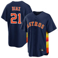 Jamed H.Astros #21 Yainer Diaz Player Navy Home Game Stitched Jerseys