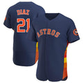 Jamed H.Astros #21 Yainer Diaz Player Navy Home Limited Elite Stitched Jerseys