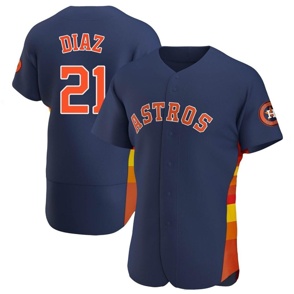 Jamed H.Astros #21 Yainer Diaz Player Navy Home Limited Elite Stitched Jerseys