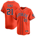 Jamed H.Astros #21 Yainer Diaz Player Orange Home Limited Stitched Jerseys