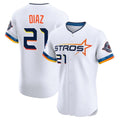 Jamed H.Astros #21 Yainer Diaz Player White City Connect Limited Elite Home Stitched Jerseys