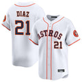Jamed H.Astros #21 Yainer Diaz Player White Home Limited Stitched Jerseys