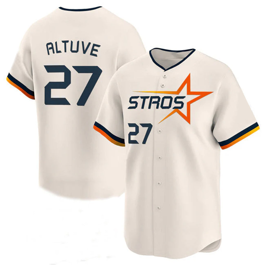 Jamed H.Astros #27 Jose Altuve Player Cream City Connect Limited Home Stitched Jerseys