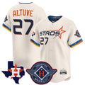 Jamed H.Astros #27 Jose Altuve Player Cream City Connect Texas Patch Vapor Premier Limited Home Stitched Jerseys