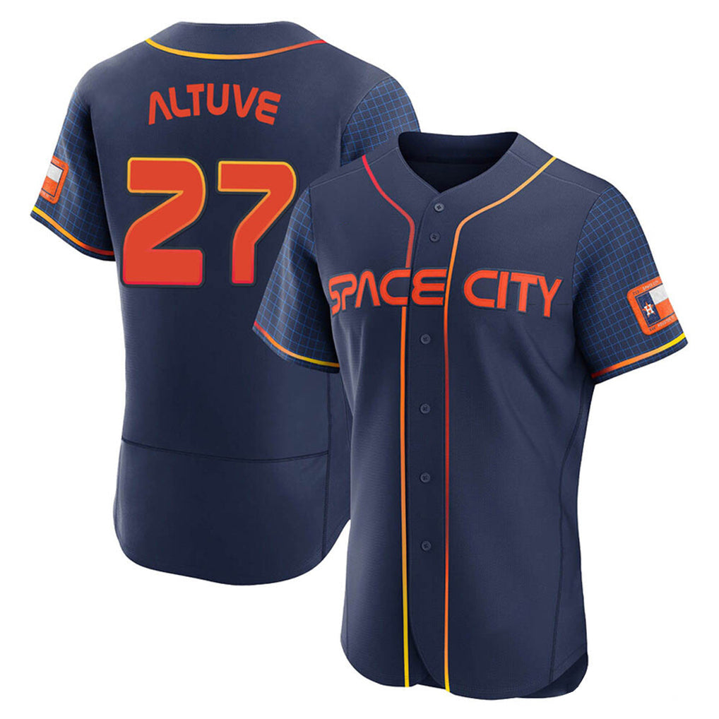 Jamed H.Astros #27 Jose Altuve Player Navy City Connect Limited Elite Home Stitched Jerseys