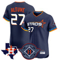 Jamed H.Astros #27 Jose Altuve Player Navy City Connect Texas Patch Vapor Premier Limited Elite Home Stitched Jerseys