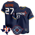 Jamed H.Astros #27 Jose Altuve Player Navy City Connect Texas Patch Vapor Premier Limited Home Stitched Jerseys
