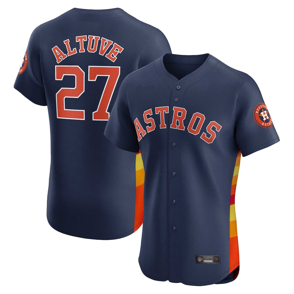 Jamed H.Astros #27 Jose Altuve Player Navy Limited Elite Home Stitched Jerseys