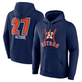 Jamed H.Astros #27 Jose Altuve Player Navy Pullover Hoodie Stitched Jerseys