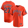 Jamed H.Astros #27 Jose Altuve Player Orange Home Limited Stitched Jerseys