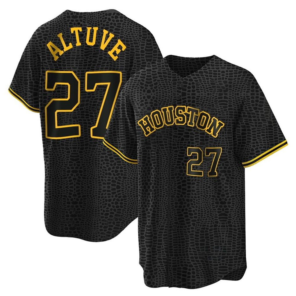 Jamed H.Astros #27 Jose Altuve Player Snake Skin City Home Game Stitched Jerseys