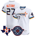 Jamed H.Astros #27 Jose Altuve Player White City Connect Texas Patch Vapor Premier Limited Elite Home Stitched Jerseys