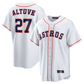 Jamed H.Astros #27 Jose Altuve Player White Home Game Stitched Jerseys