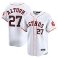 Jamed H.Astros #27 Jose Altuve Player White Home Limited Stitched Jerseys