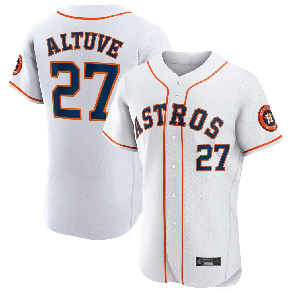 Jamed H.Astros #27 Jose Altuve Player White Limited Elite Home Stitched Jerseys