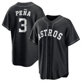 Jamed H.Astros #3 Jeremy Pe?a Player Black Home Game Stitched Jerseys